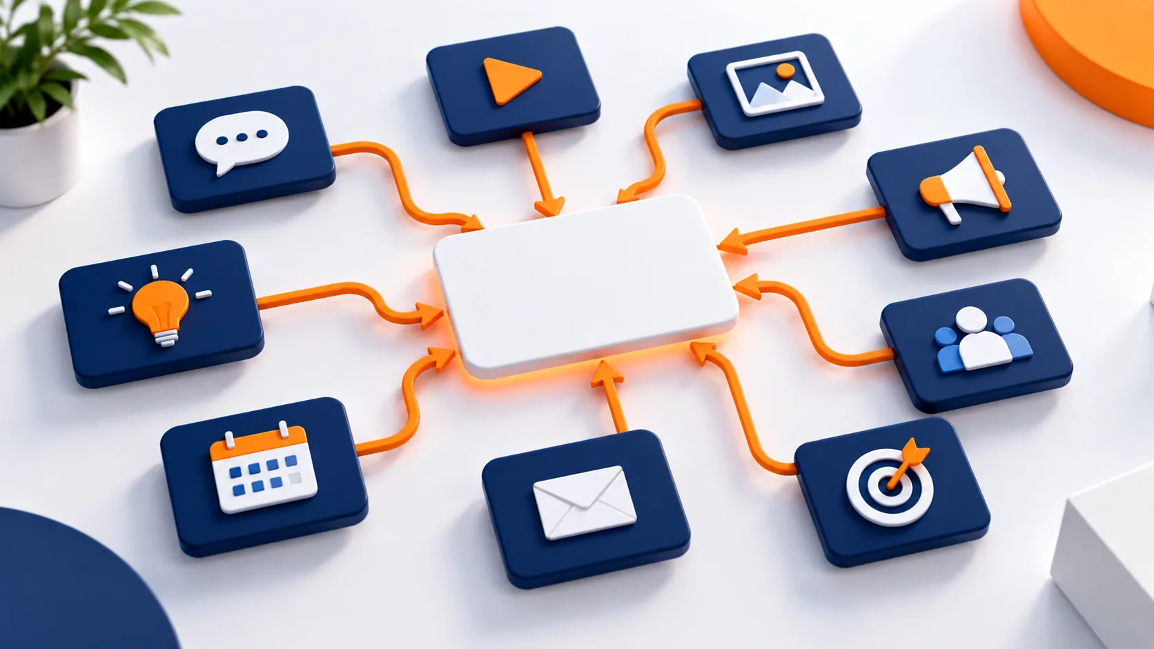 Abstracte visualisatie van een advertentieroute naar conversie.